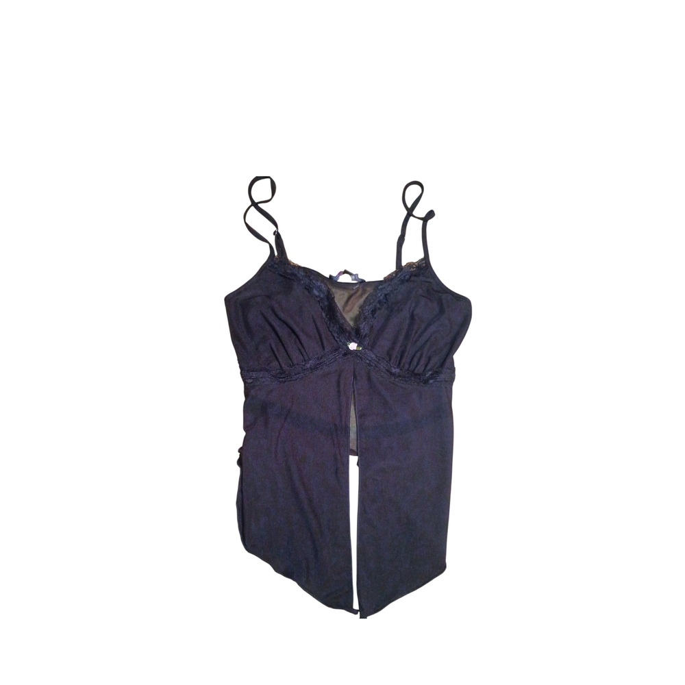 Black Lace Trim Camisole Top Mixed Threads Size Small Nwt